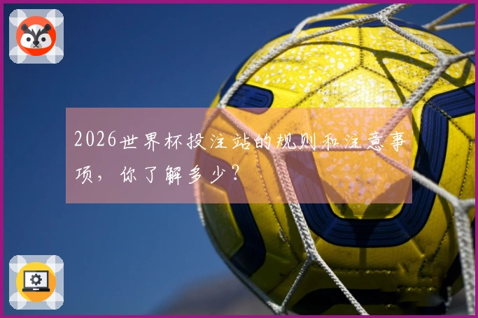2026世界杯投注站的规则和注意事项，你了解多少？